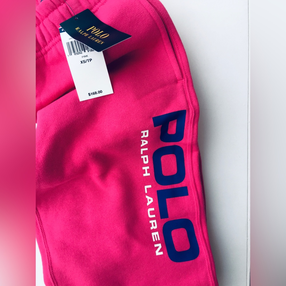 Polo Ralph Lauren hot pink sweatpants fleece pant NWT
